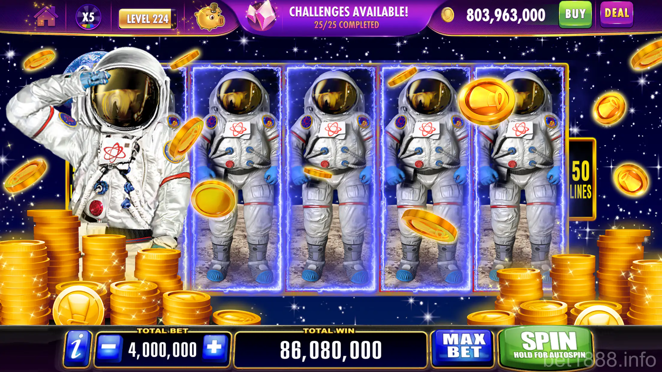 Tela inicial do 888 bet